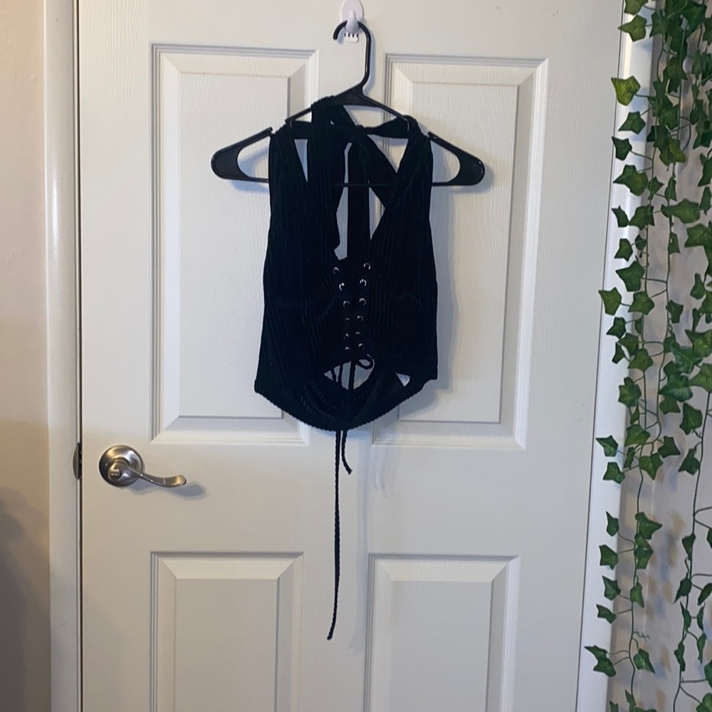 Corseted Ribbed Halter top